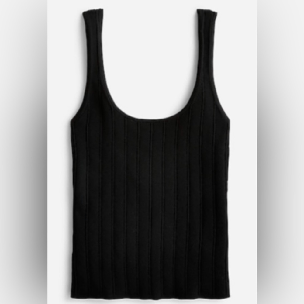 J CREW Super Sculpt Scoop Neck Black  Sweater Tank Top, NWT Size 3X
